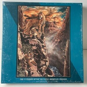 Cougar Cliffs 1000pcs Jigsaw Puzzle Art by Steven Michael Gardner Made in USA